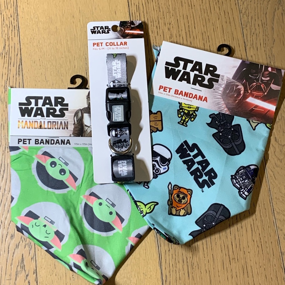 Star Wars Gray Pet Collar and Bandanas with Iconic Design